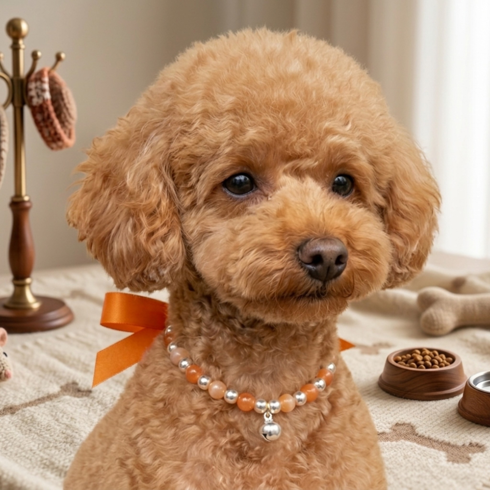 Collana per Cani in Giada Naturale e Ceramica Artigianale